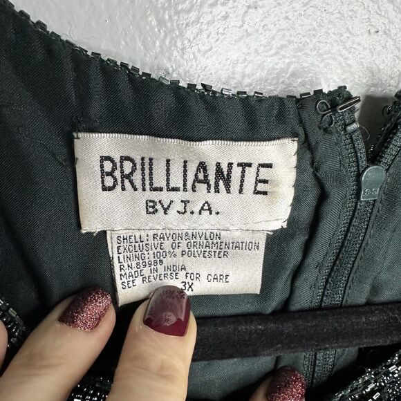 Vintage Brilliante by J.A. Beaded Green Top Plus 3x Cruise Vacation Event - Picture 4 of 9